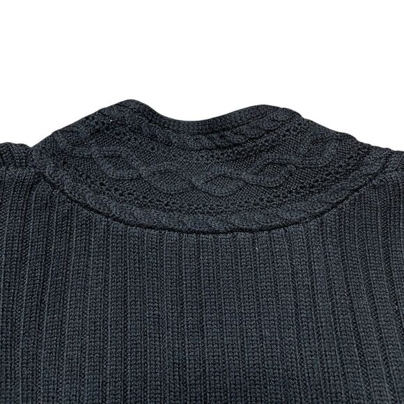 PENDLETON Merino Wool Sleeveless Cardigan Vest Sweater Black Size Large - XL - Picture 4 of 5